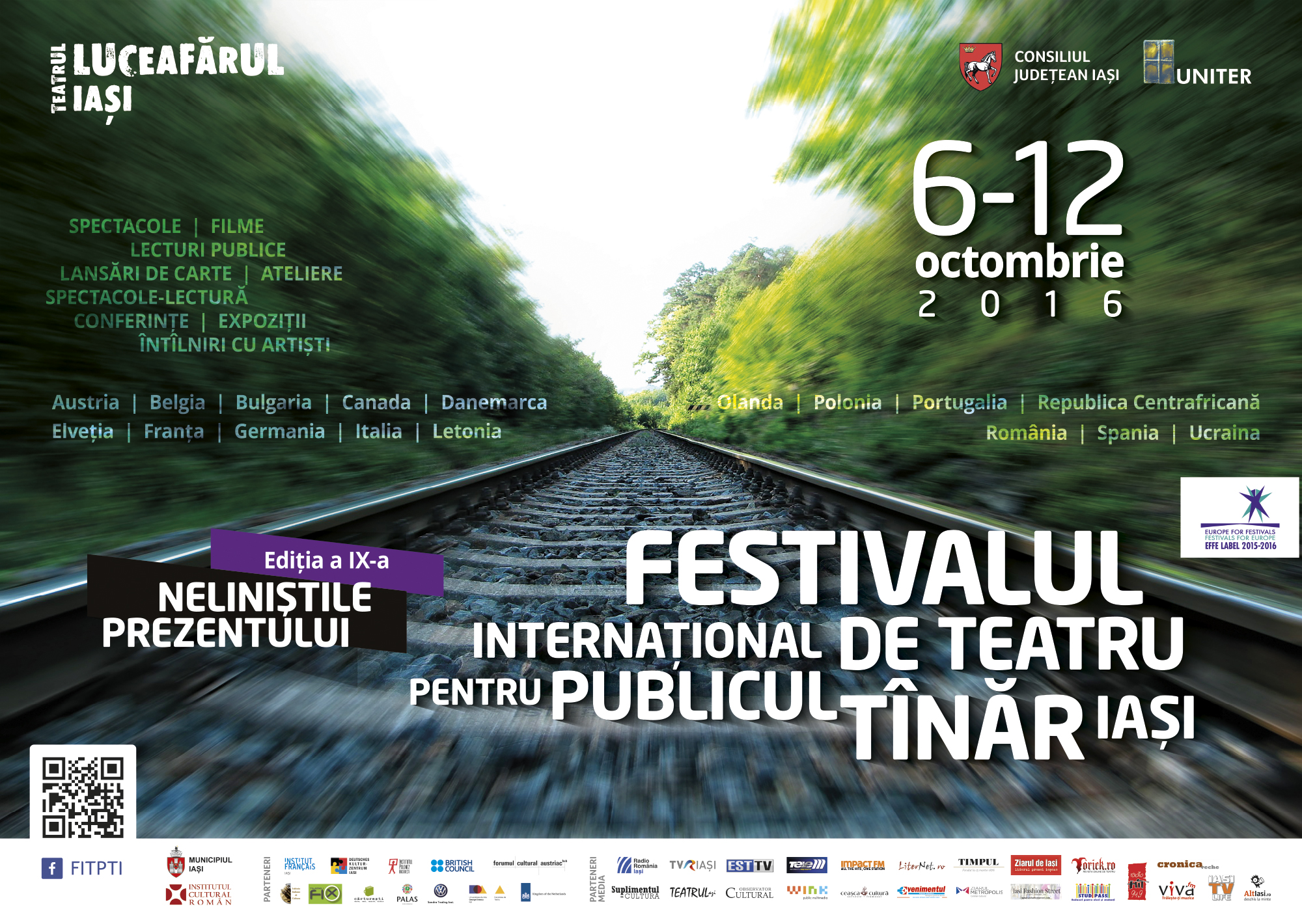 afiș Festivalul Internațional de Teatru pentru Publicul Tânăr. Iași 2016