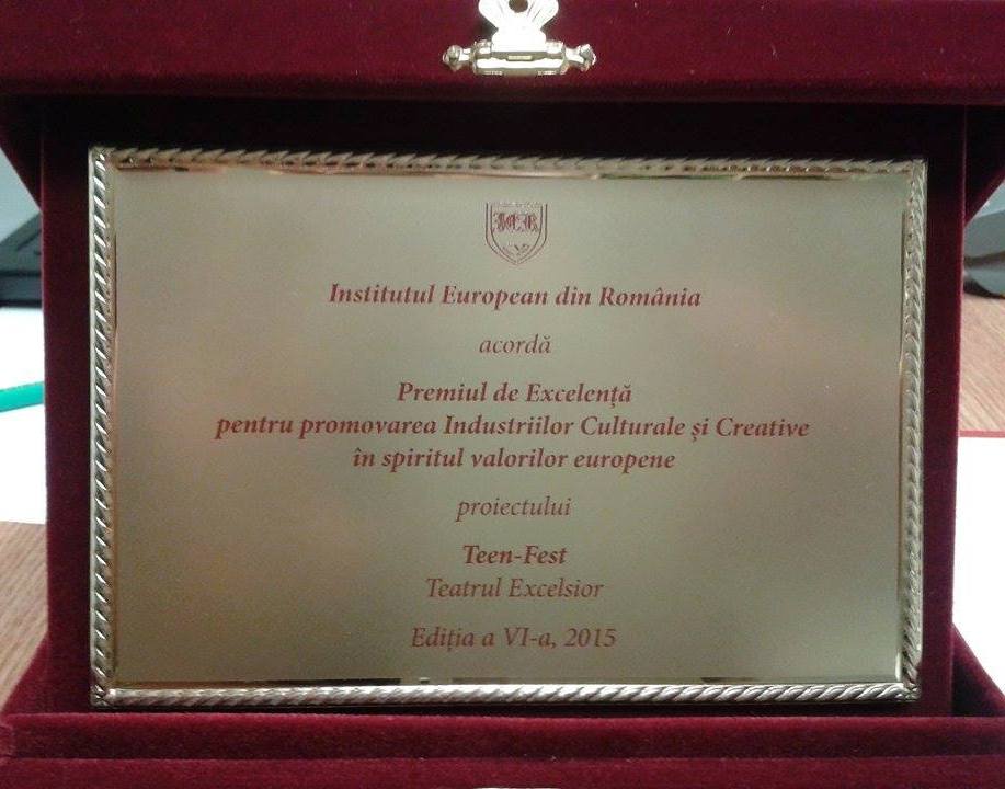 teatrul excelsior. diploma premiile de excelenta ier 2015